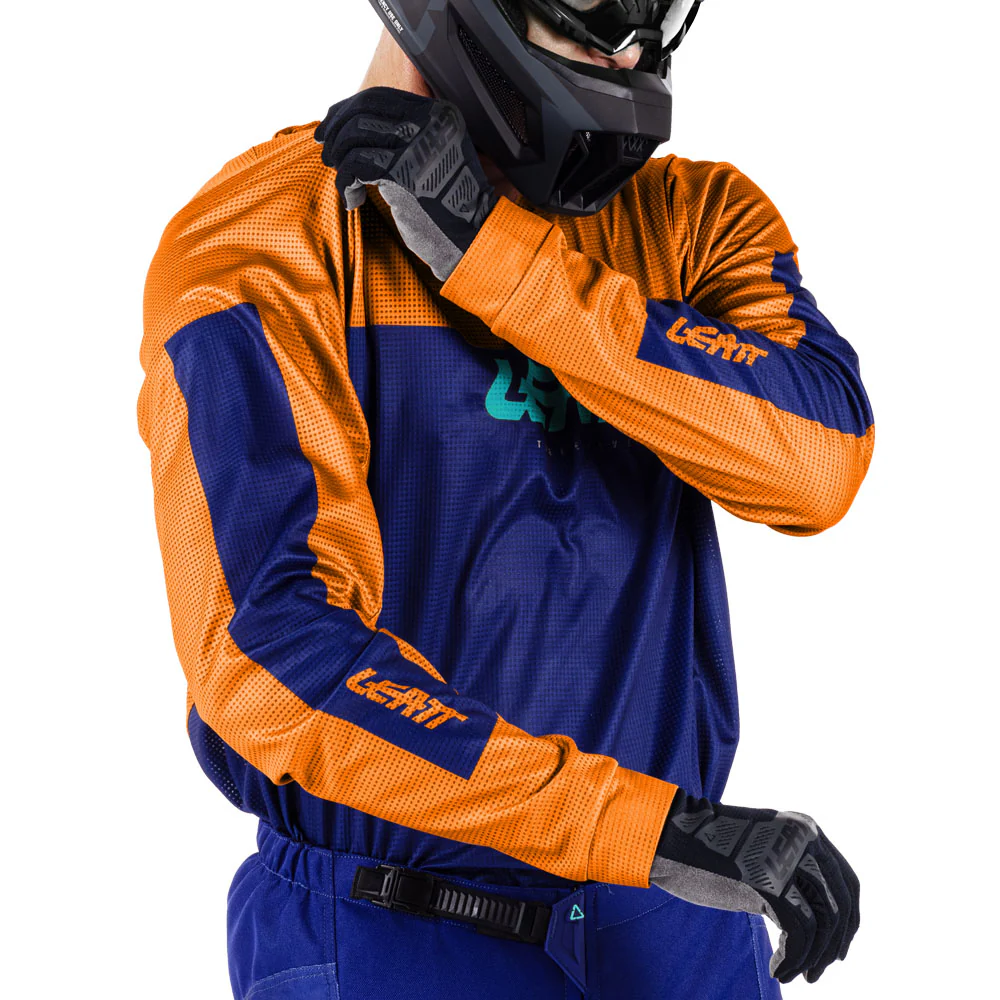 2026 Leatt 3.5 Youth Pant and Jersey Kit Combo Orange - Image 2