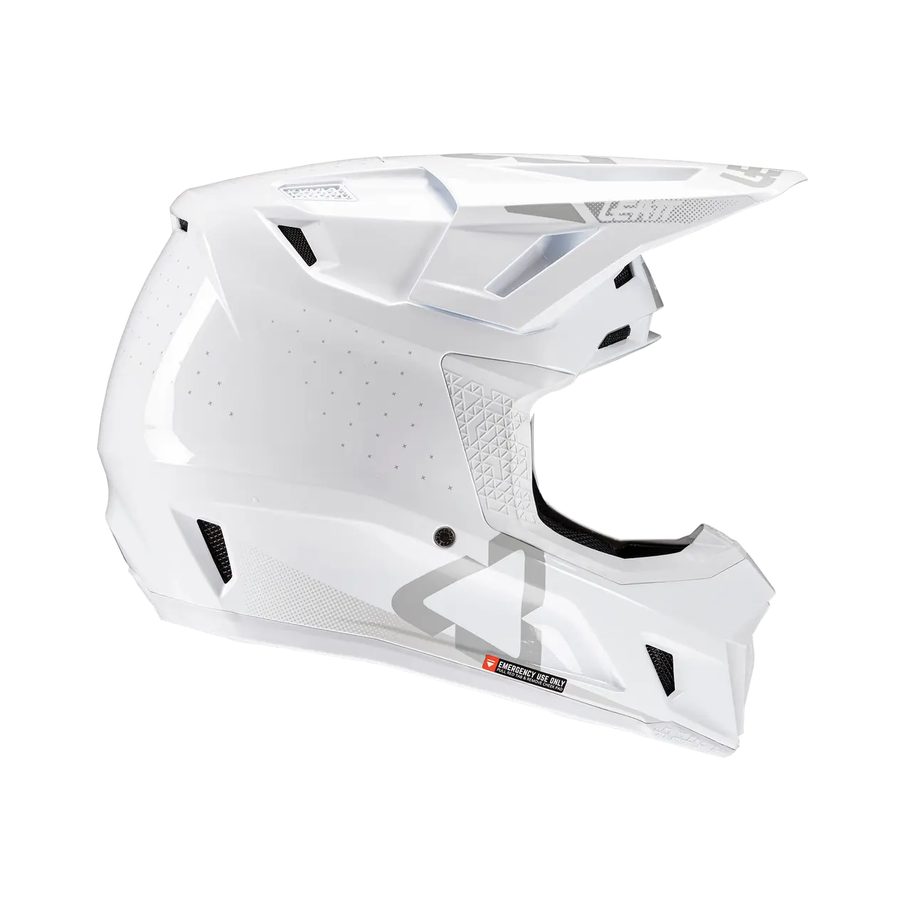 2025 Leatt 7.5 V25 White Helmet with 4.5 Goggle - Image 4