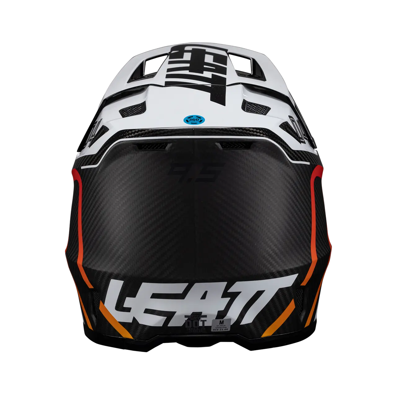 2025 Leatt 9.5 V25 Carbon White Helmet with 6.5 Iriz Goggles - Image 3