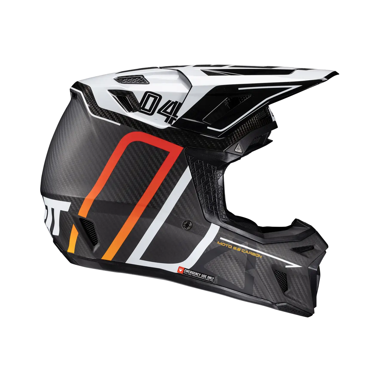 2025 Leatt 9.5 V25 Carbon White Helmet with 6.5 Iriz Goggles - Image 6