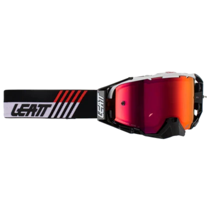 Leatt 6.5 Velocity Goggle White Iriz Red Lens