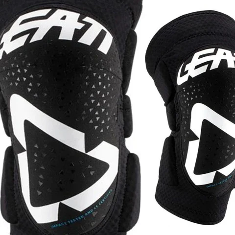 Leatt Kids 3DF 5.0 White Black Knee Guards - Image 3