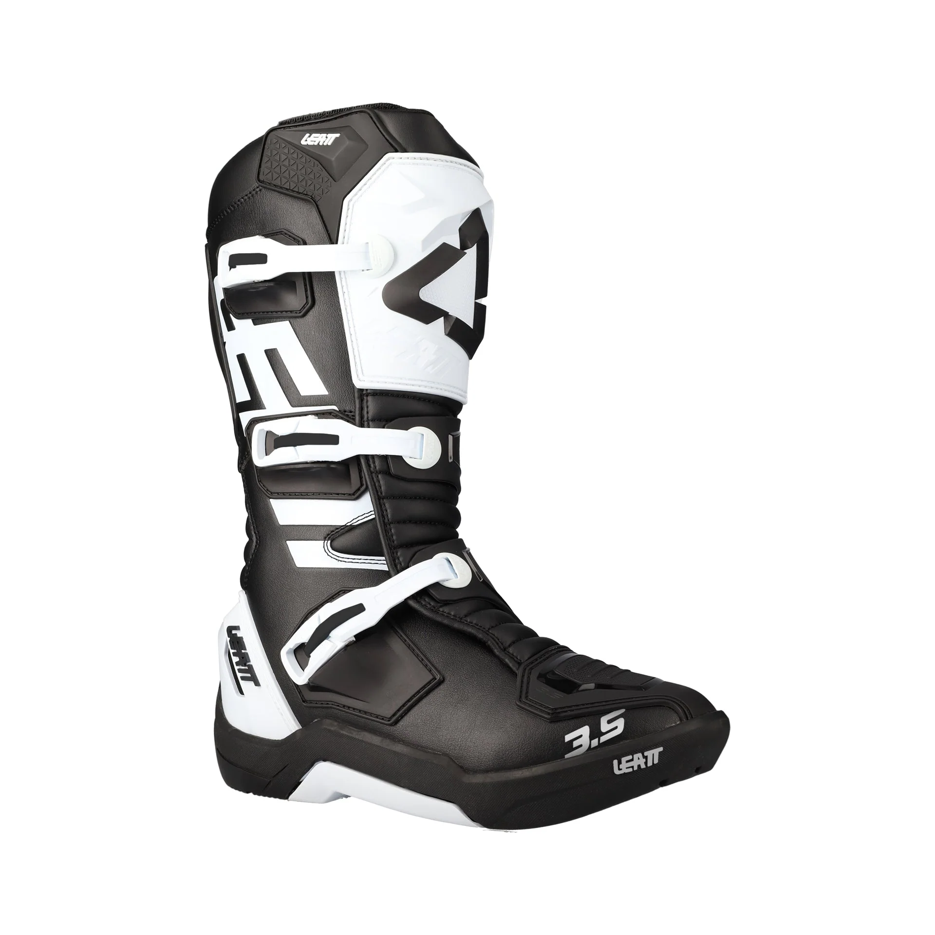 Leatt Moto 3.5 Black White Youth Kids Motocross Boots - Image 3