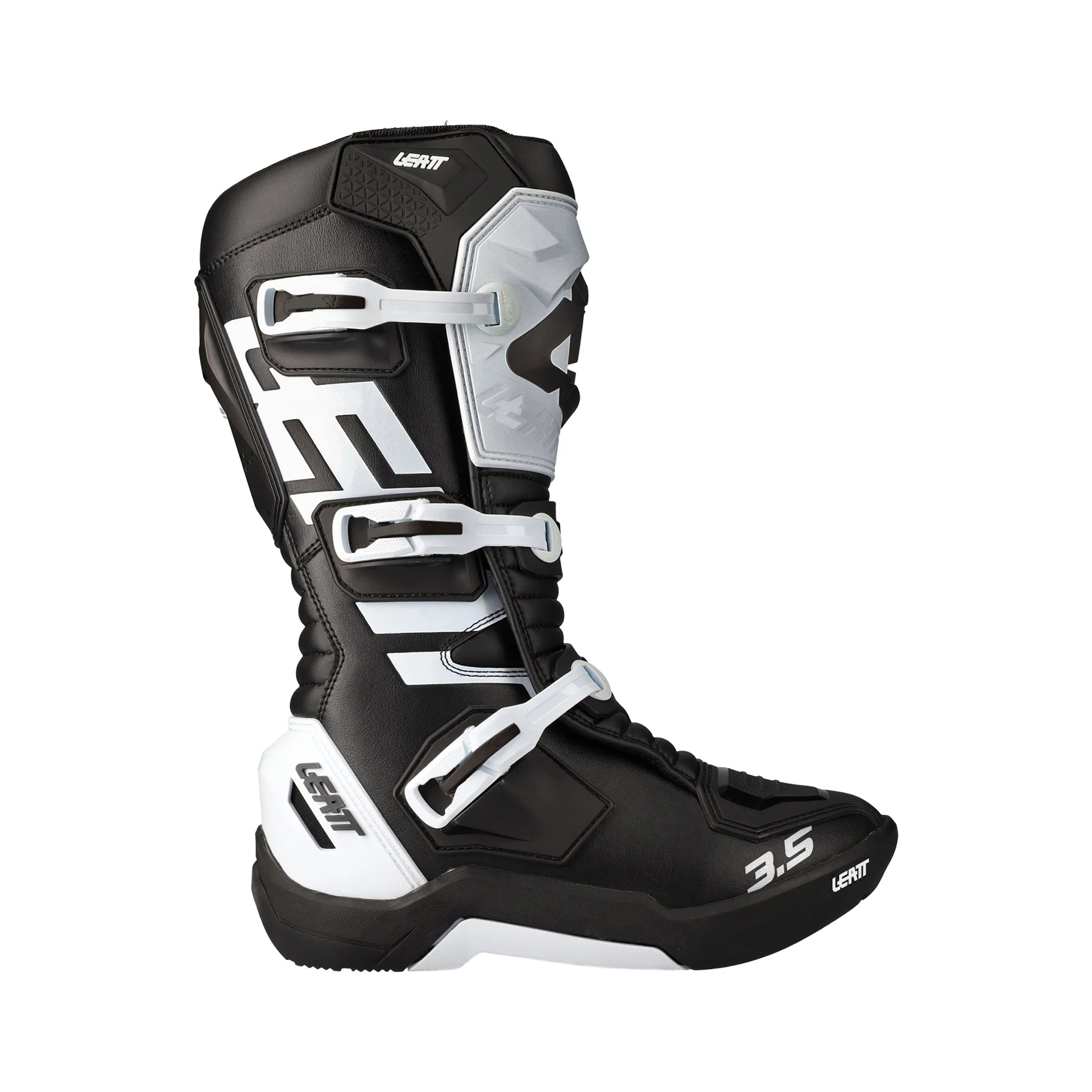 Leatt Moto 3.5 Black White Youth Kids Motocross Boots - Image 4