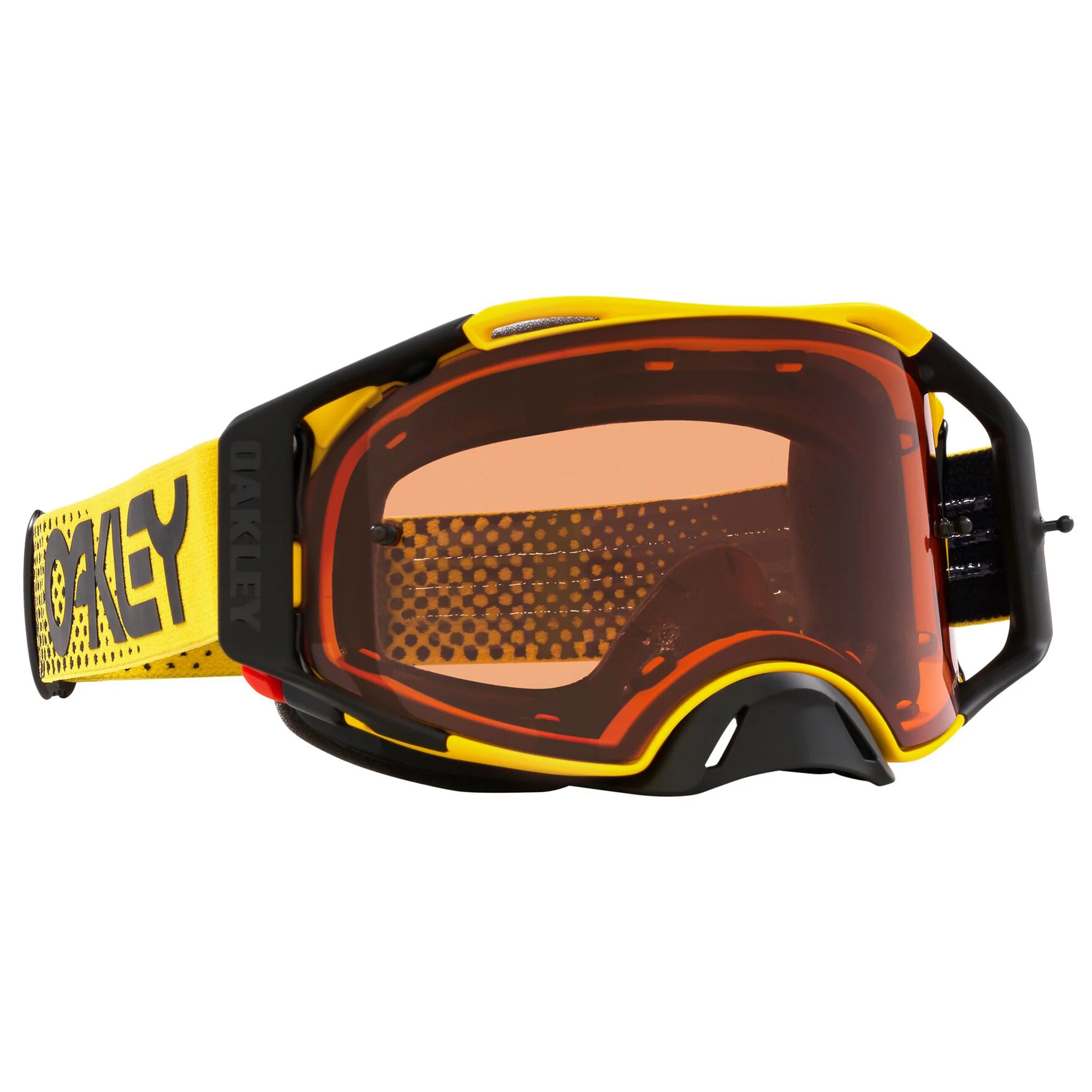 Oakley Airbrake MX Goggle Moto Yellow Prizm MX Bronze Lens - Image 3