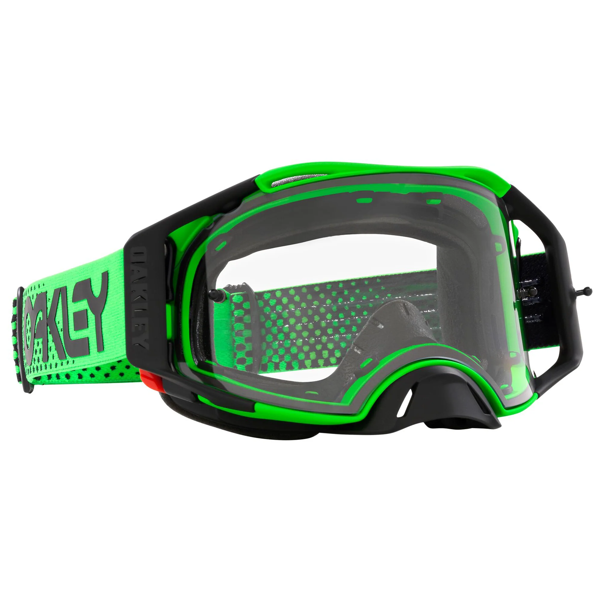 Oakley Airbrake Goggles Moto Green Clear Lens - Image 2