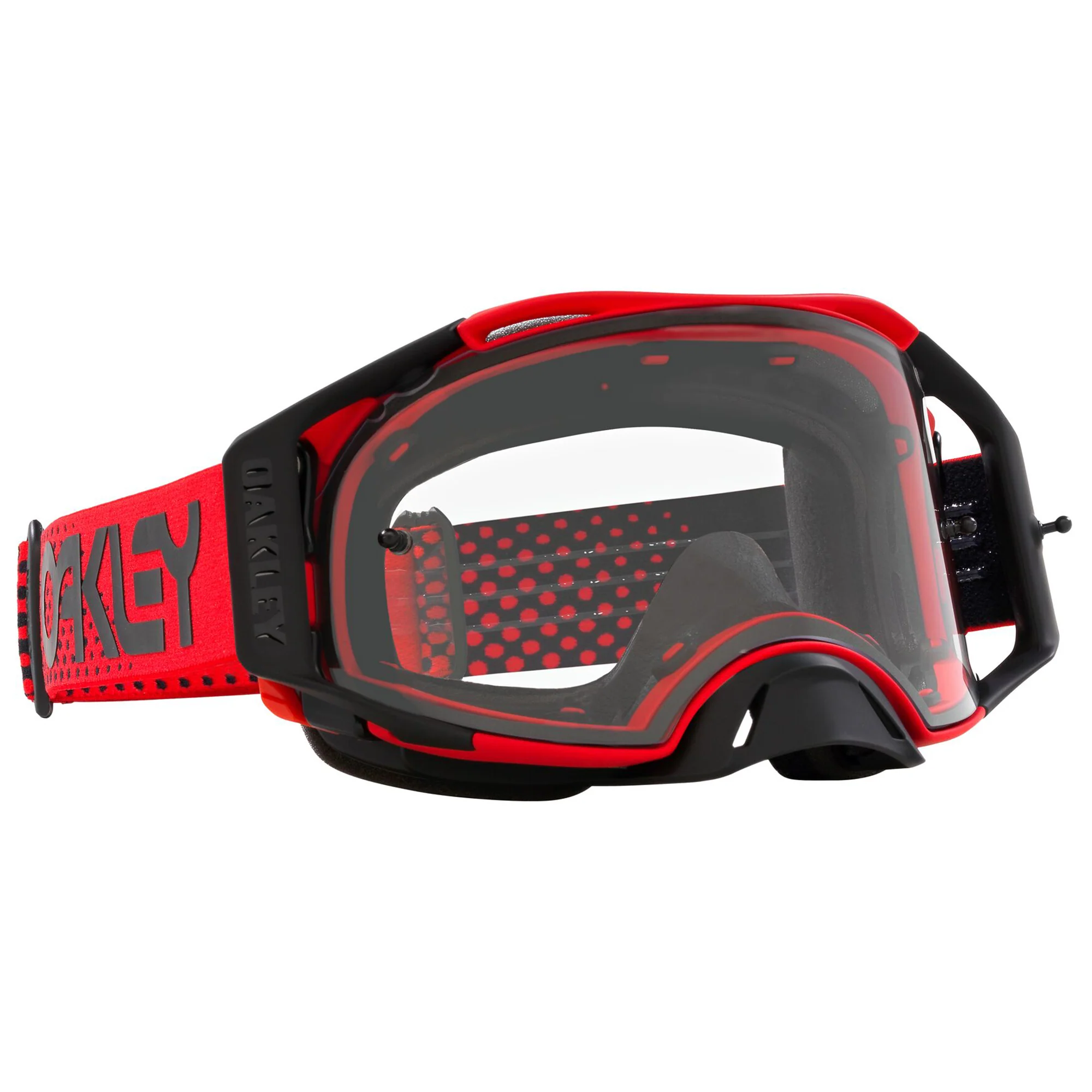 Oakley Airbrake Goggles Moto Red Clear Lens - Image 3