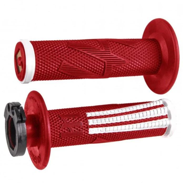 ODI EMIG Pro V2 Lock On Motocross Enduro Grips - Red White