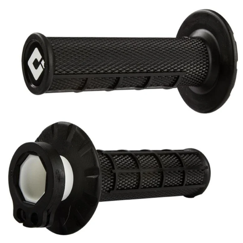 ODI Half Waffle Lock On Motocross Enduro Grips - Black