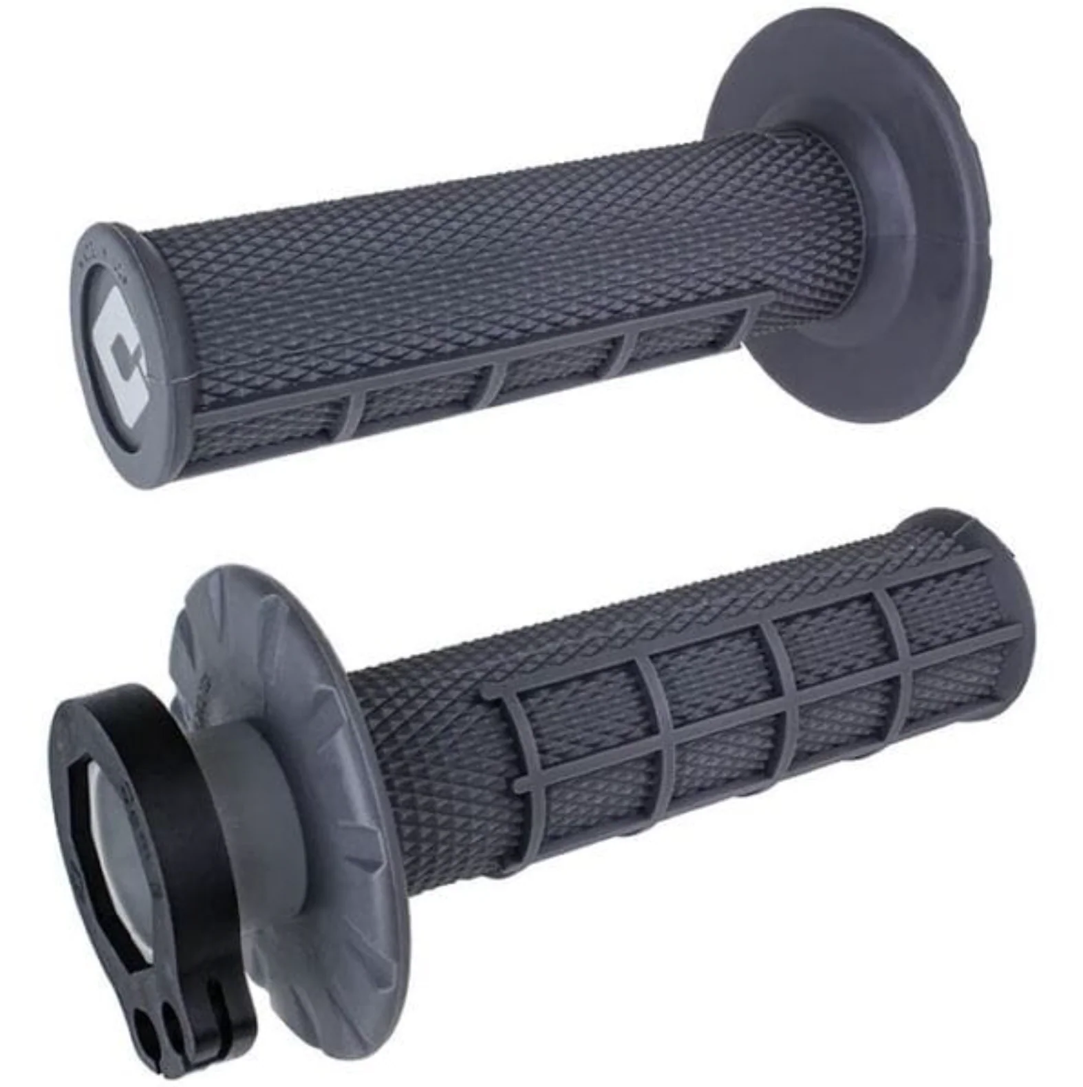 ODI Half Waffle Lock On Motocross Enduro Grips - Graphite