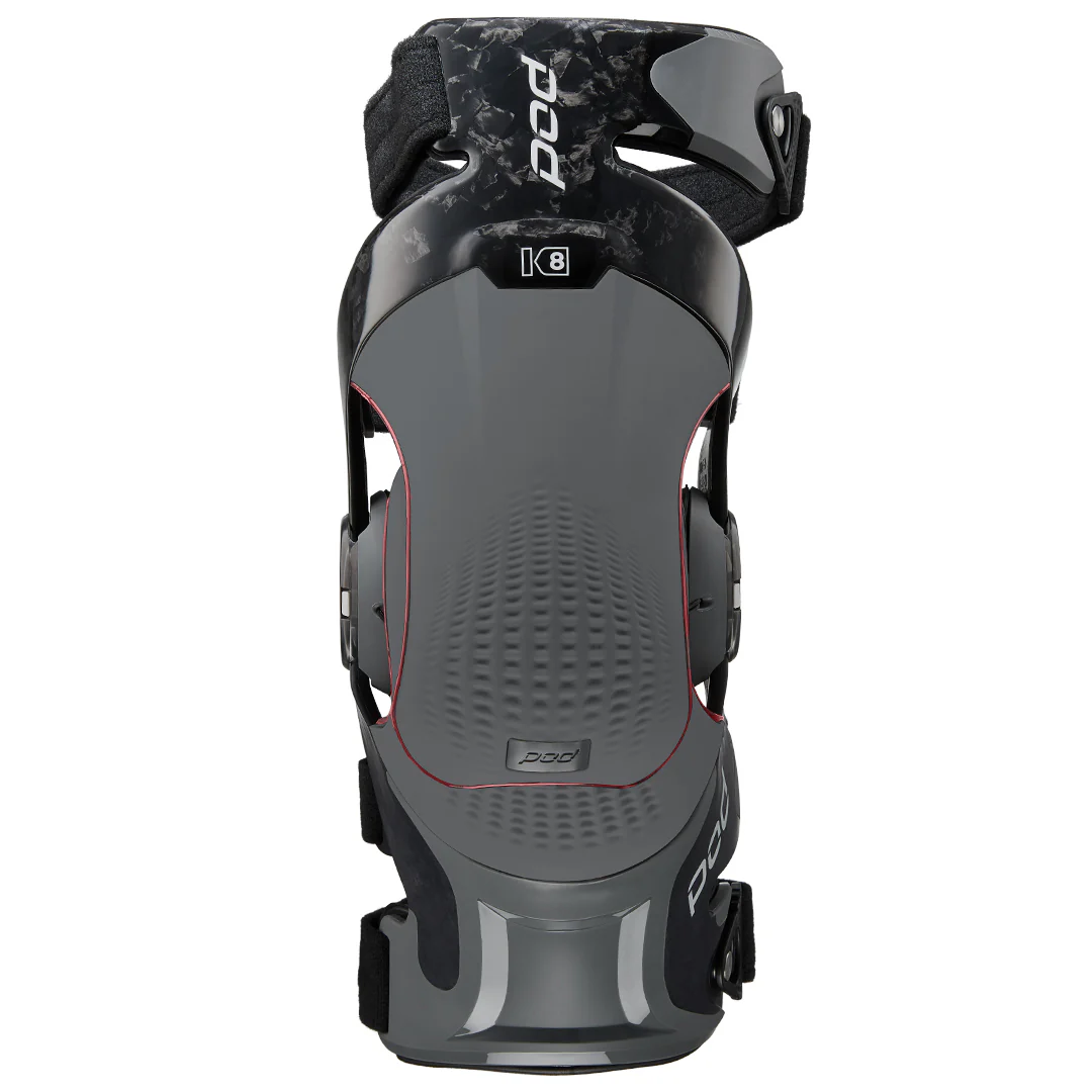 POD K8 3.0 Carbon Motocross Knee Braces Grey - Image 3