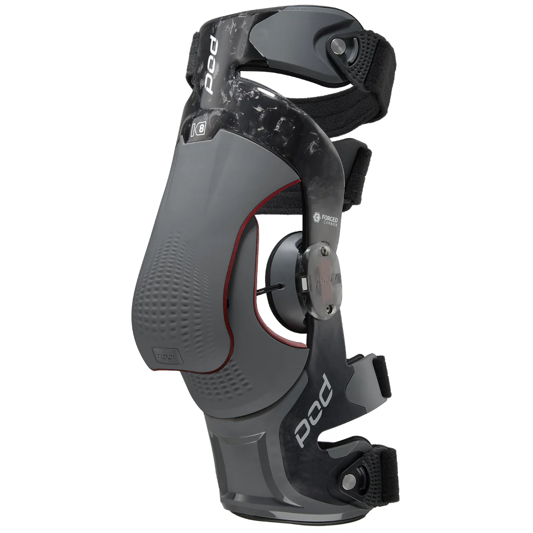 POD K8 3.0 Carbon Motocross Knee Braces Grey - Image 6