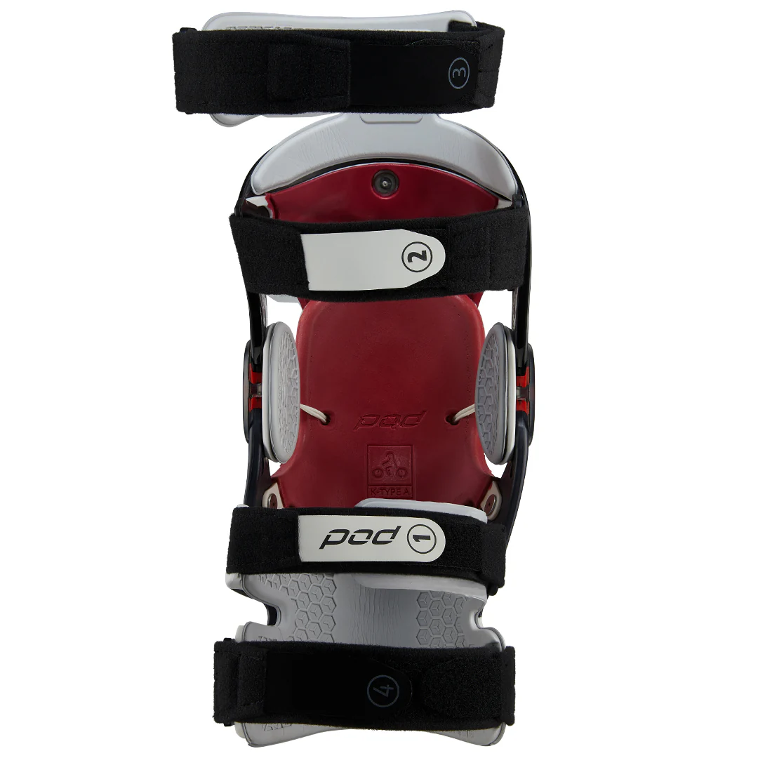 POD K8 3.0 Carbon Motocross Knee Braces White - Image 5