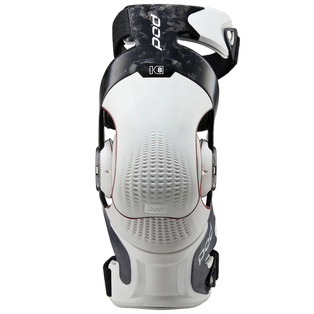 POD K8 3.0 Carbon Motocross Knee Braces White - Image 6