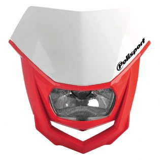 Polisport Halo H2 White Red Headlight