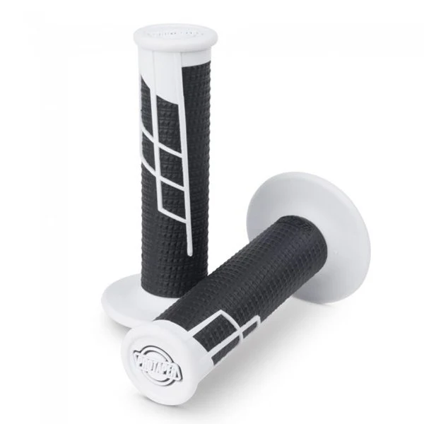 Pro Taper Half Waffle Lock On Grips - Black White