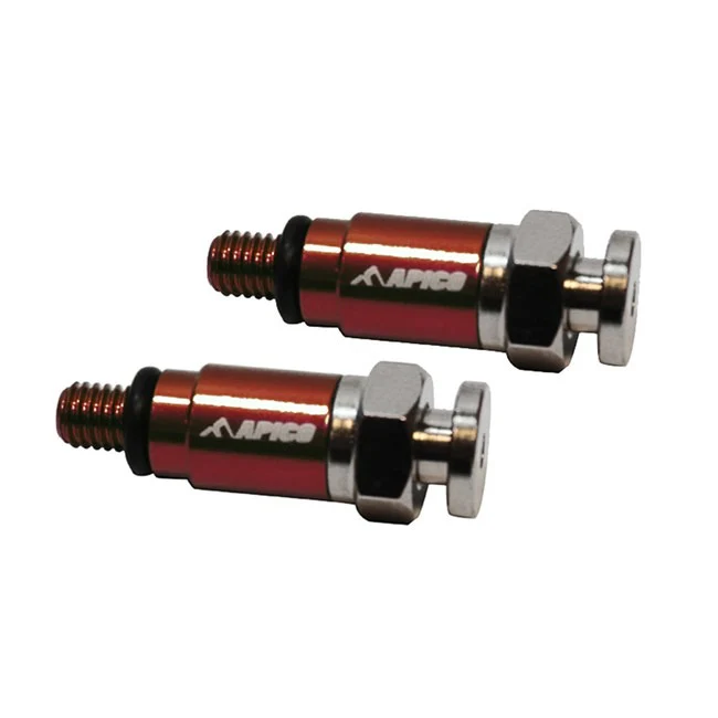 Apico Fork Bleeder Screws (M5x0.8) KYB/Showa - Red