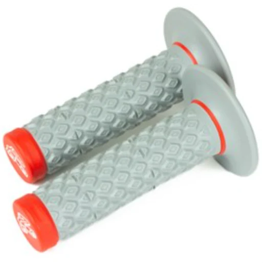 Renthal Dual Compound Ergodiamond Enduro Motocross grips - Red Grey