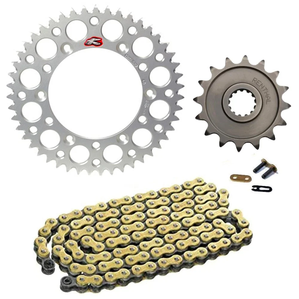 Renthal Kawasaki Aluminium Chain & Sprocket Kit - Silver