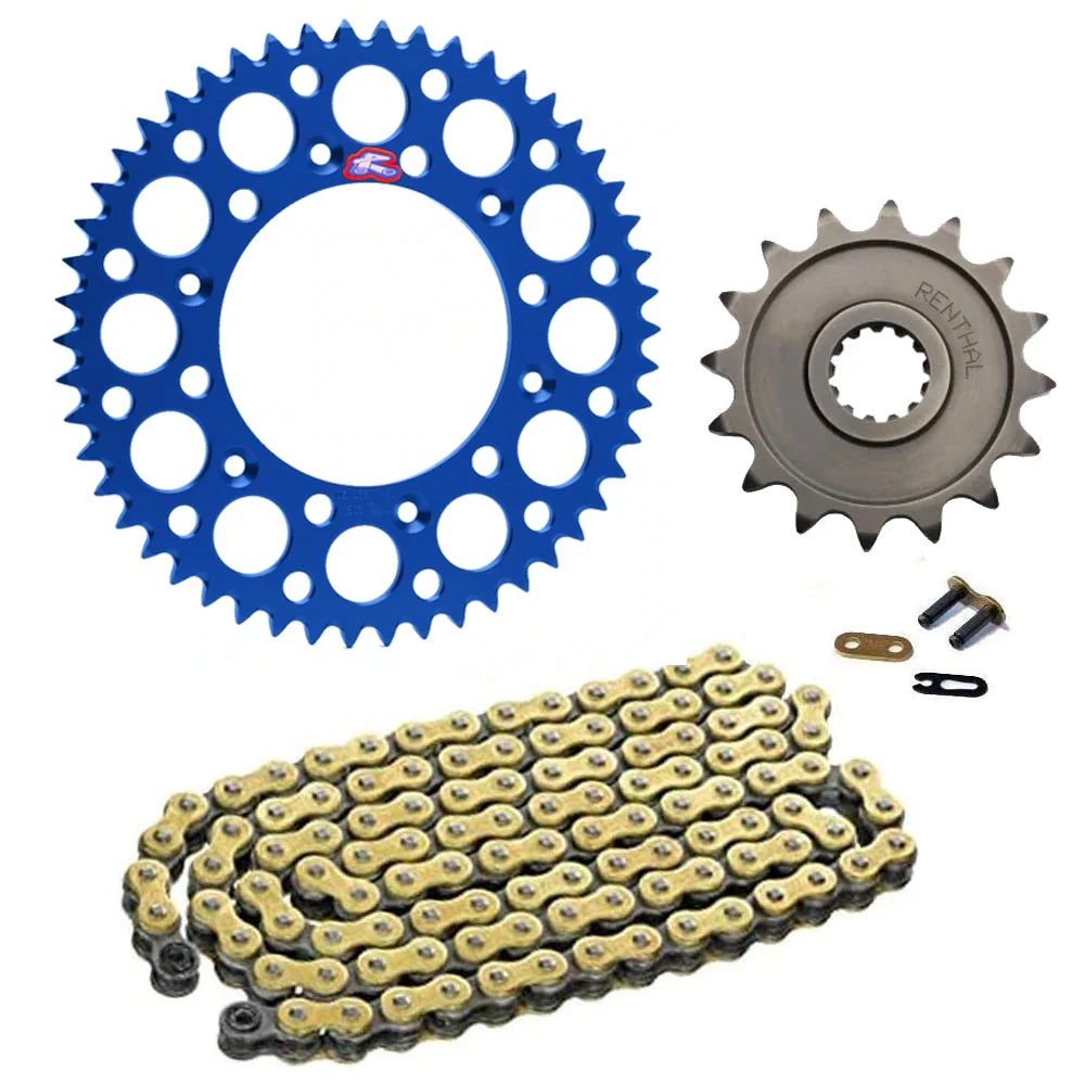 Renthal Yamaha Aluminium Chain & Sprocket Kit - Blue
