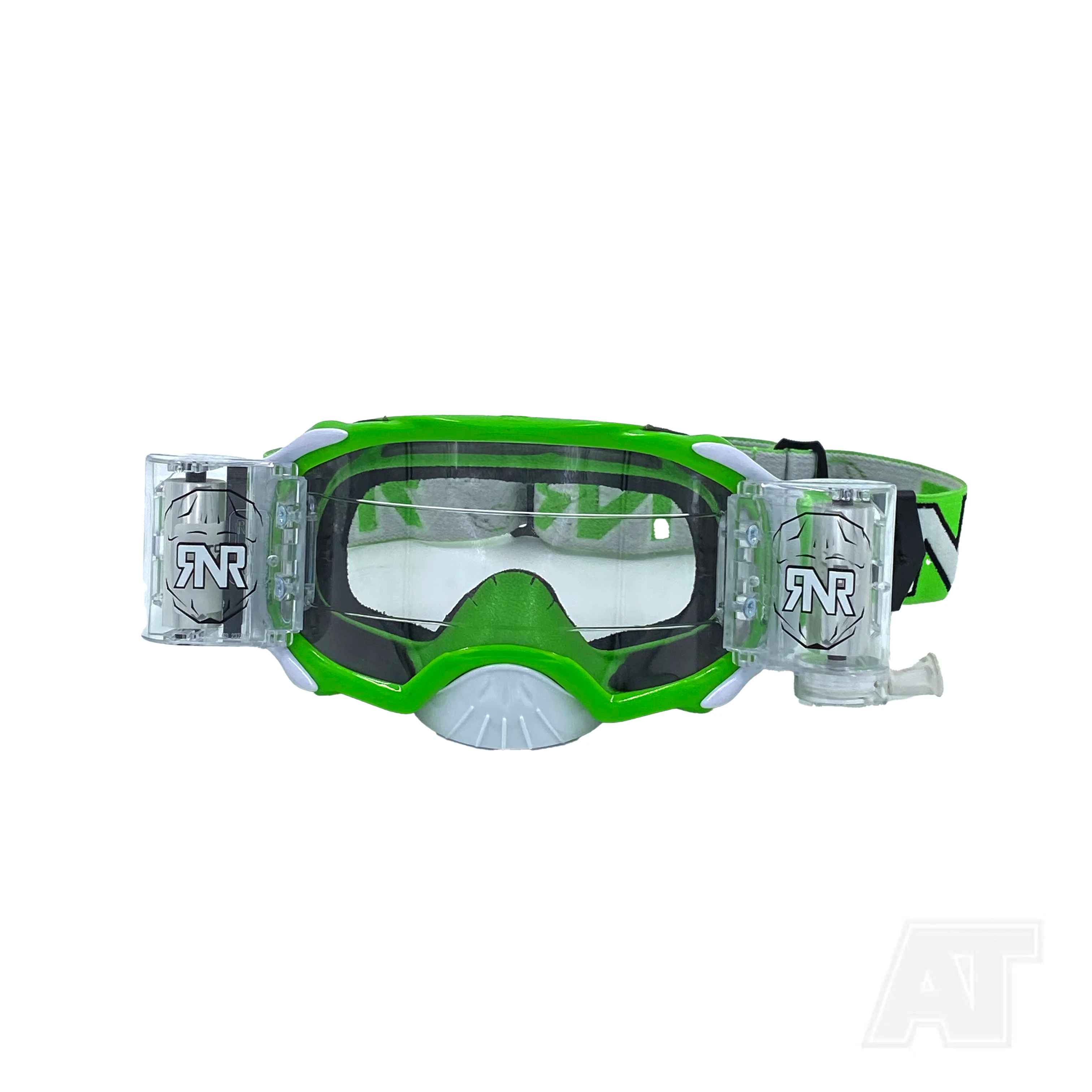 Rip N Roll RNR Platinum 48mm Motocross Goggles - Green - Image 3