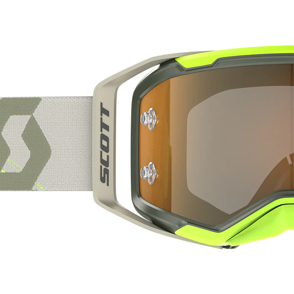 Scott Prospect 2.0 Goggles - AMP Chrome Khaki Green Neon Yellow Gold - Image 2