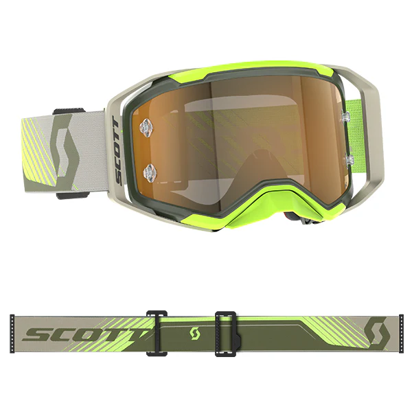 Scott Prospect 2.0 Goggles - AMP Chrome Khaki Green Neon Yellow Gold - Image 3