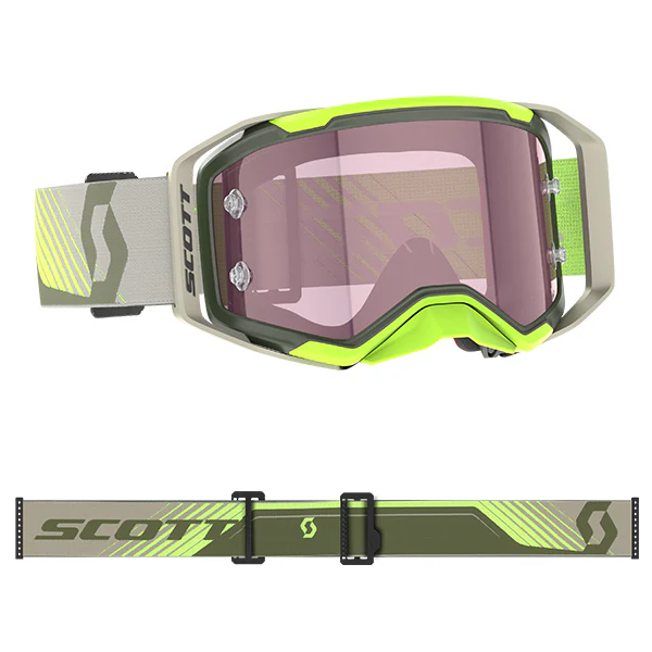 Scott Prospect 2.0 Goggles - AMP Khaki Green Neon Yellow Rose - Image 3