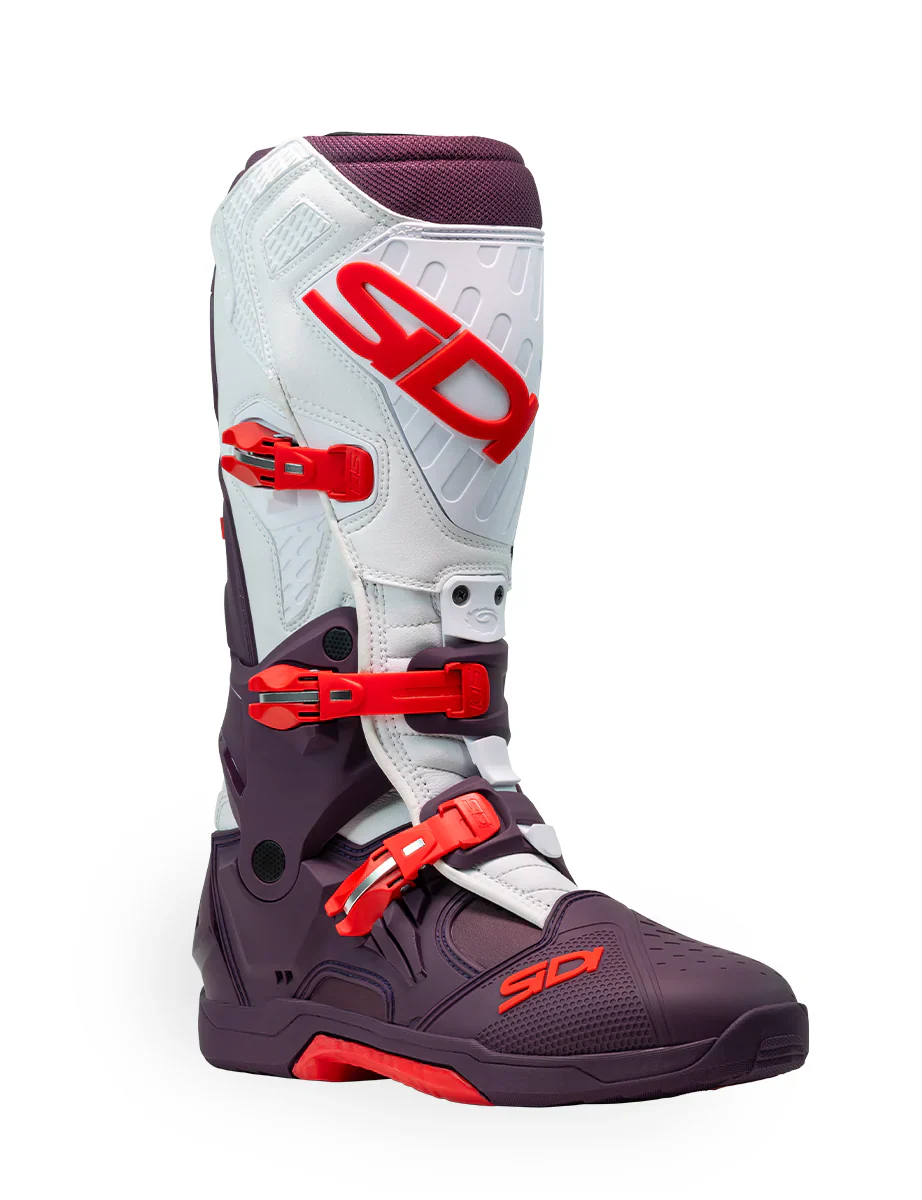 Sidi CrossAir White Wine Motocross Boots - Image 2