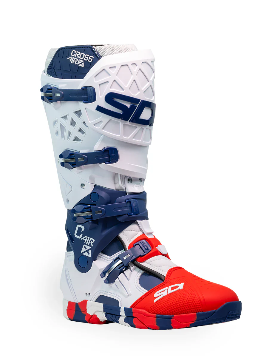 Sidi CrossAir X White Navy Red Motocross Boots - Image 2