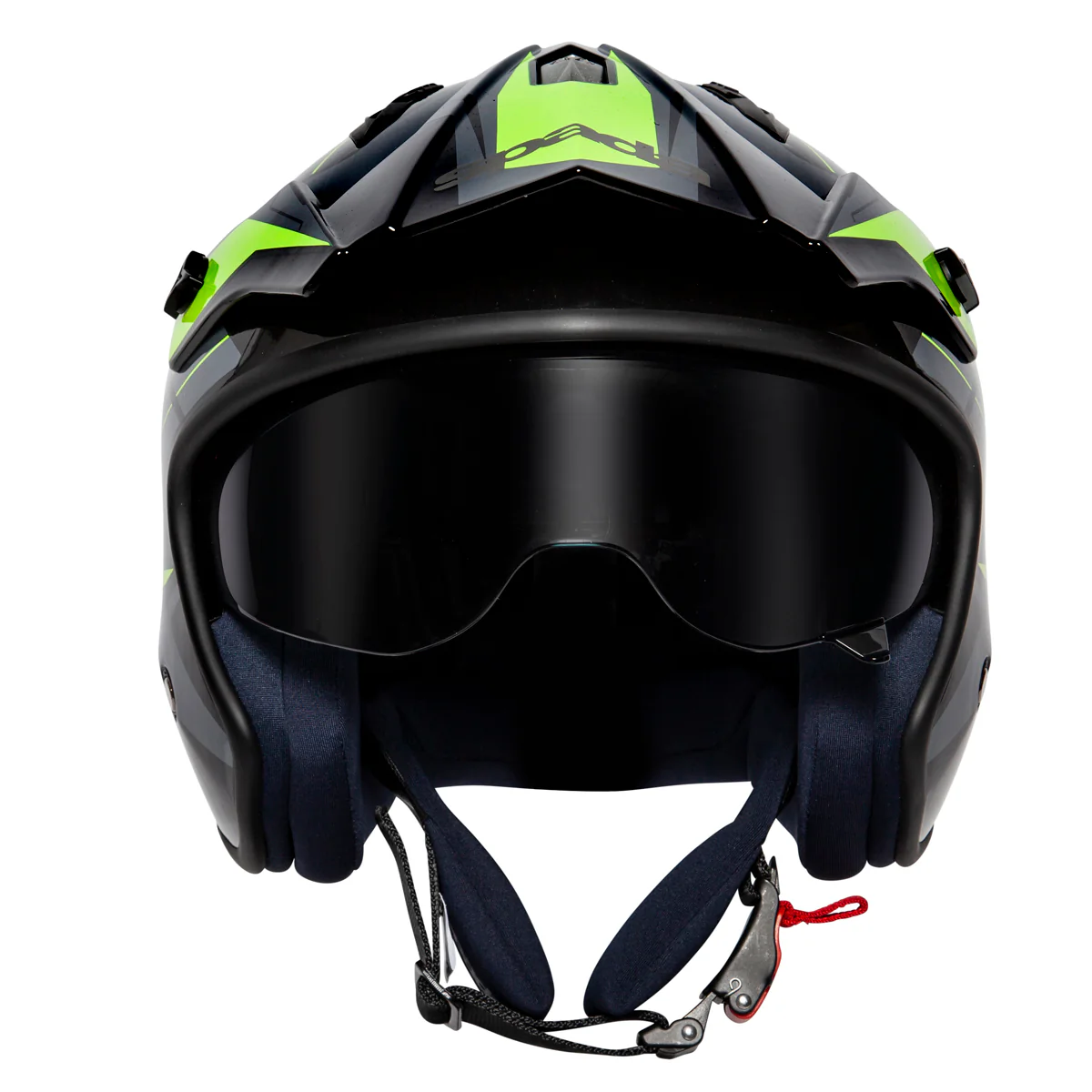 Spada Rock Trials Helmet Black Flo Grey - Image 3