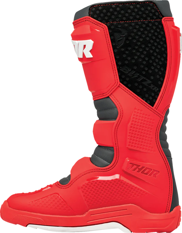 Thor Blitz XR Red Charcoal Motocross Boots - Image 2