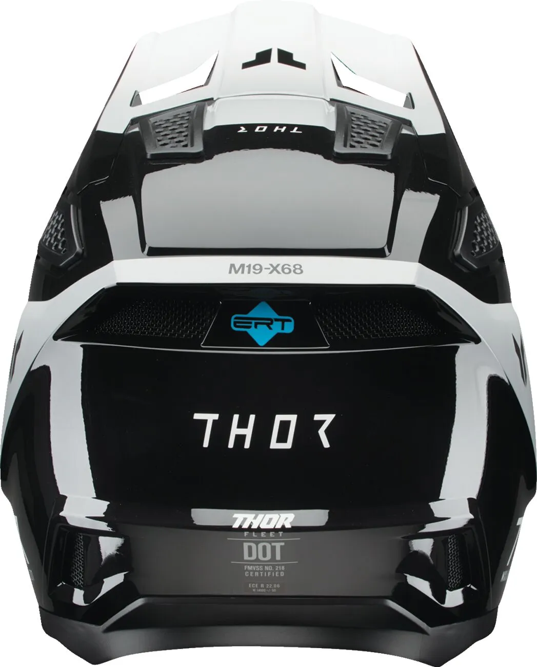 Thor Fleet Storm Helmet - Black White - Image 4