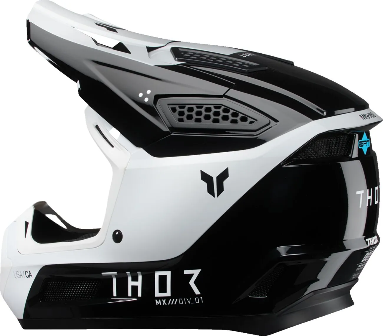 Thor Fleet Storm Helmet - Black White - Image 5