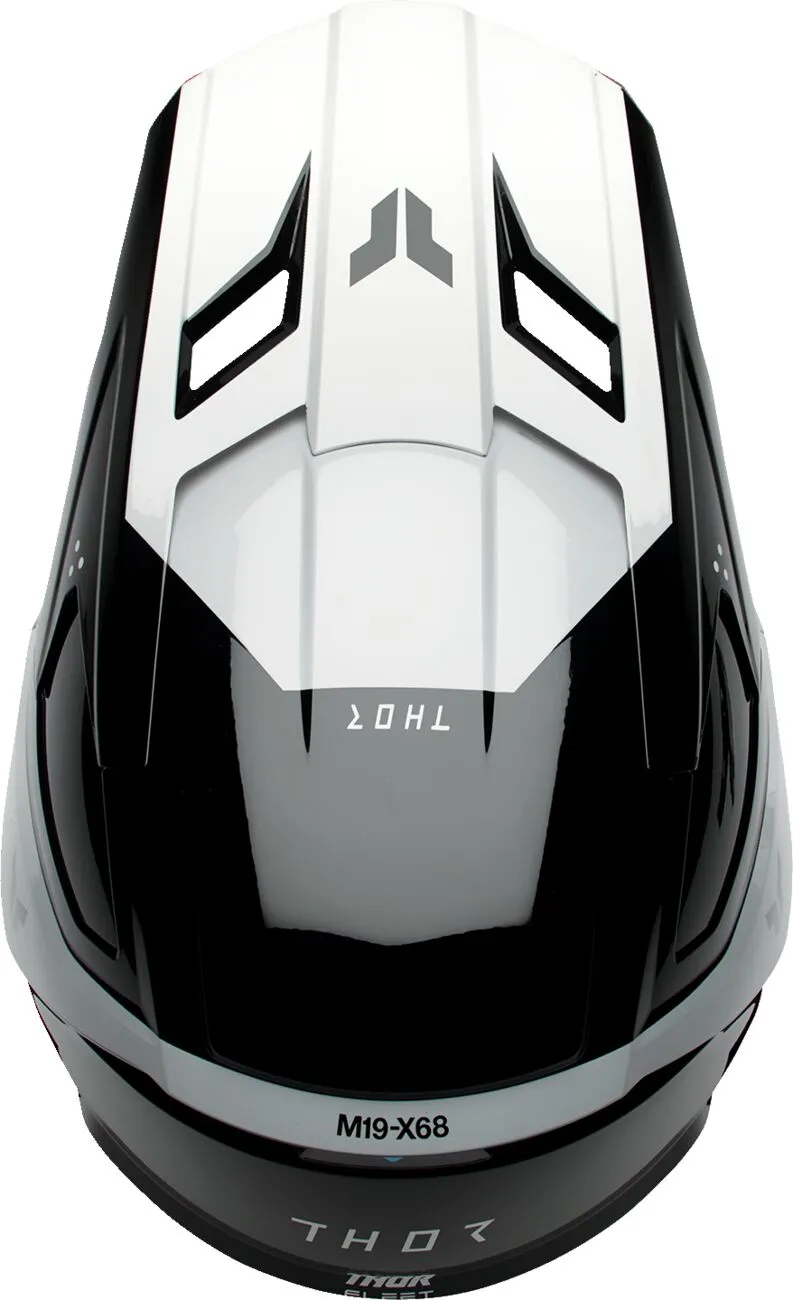 Thor Fleet Storm Youth Helmet - Black White - Image 5