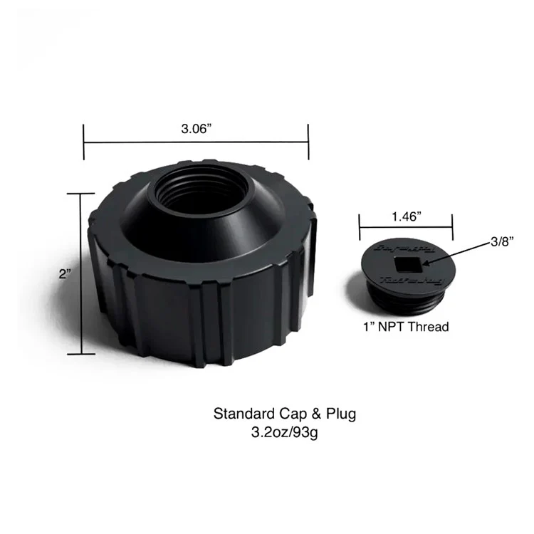 Tuff Jug New Standard Cap with Plug - Black